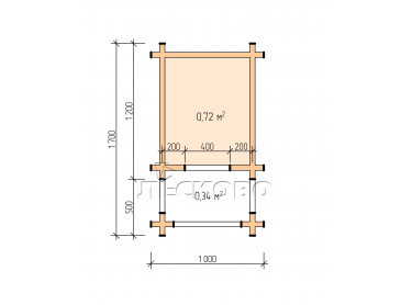 Hundehütte "KDW" serie 0.8х1